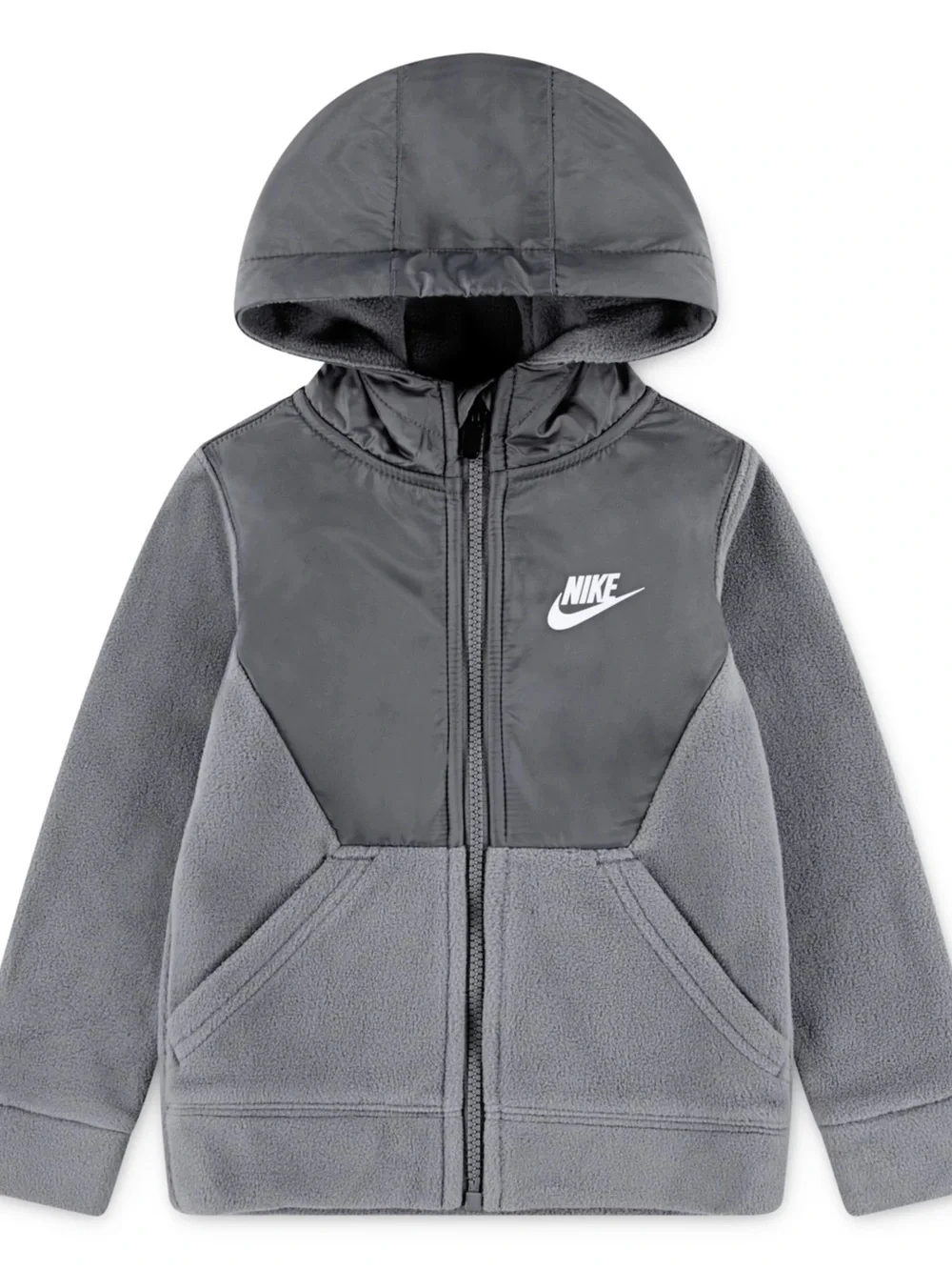 Nike Gray Hooded Fleece Jacket for baby 18 month old - Picture 1 of 3
